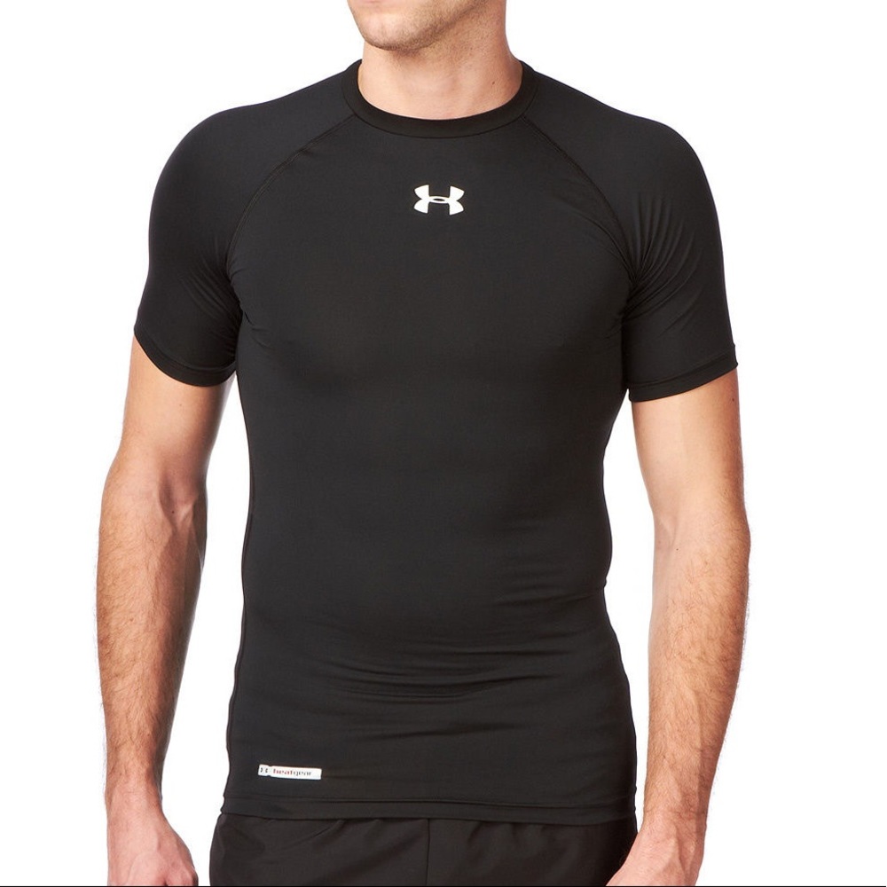 UA Men’s Heat Gear Compression T-shirt Black